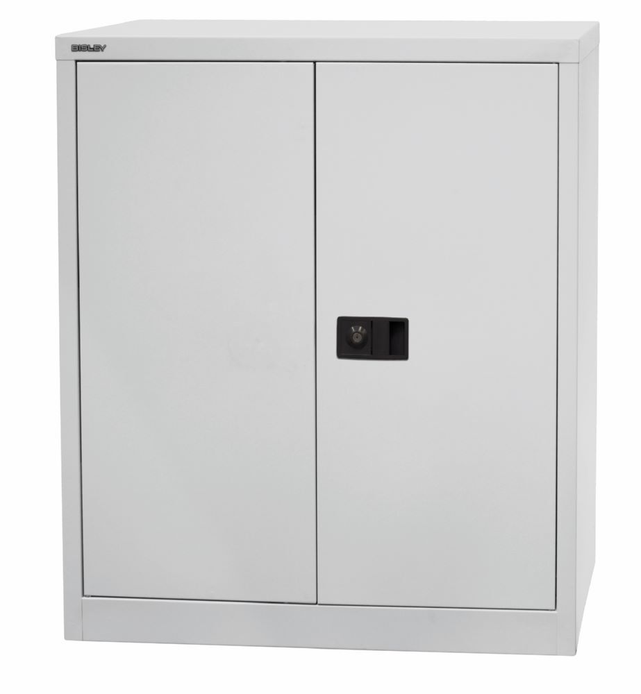 Bisley Flügeltürenschrank Universal 1 Fachboden 2 OH Breite 914 mm Farbe lichtgrau Produktbild Bisley Flügeltürenschrank Universal 1 Fachboden 2 OH Breite 914 mm Farbe lichtgrau bild 3