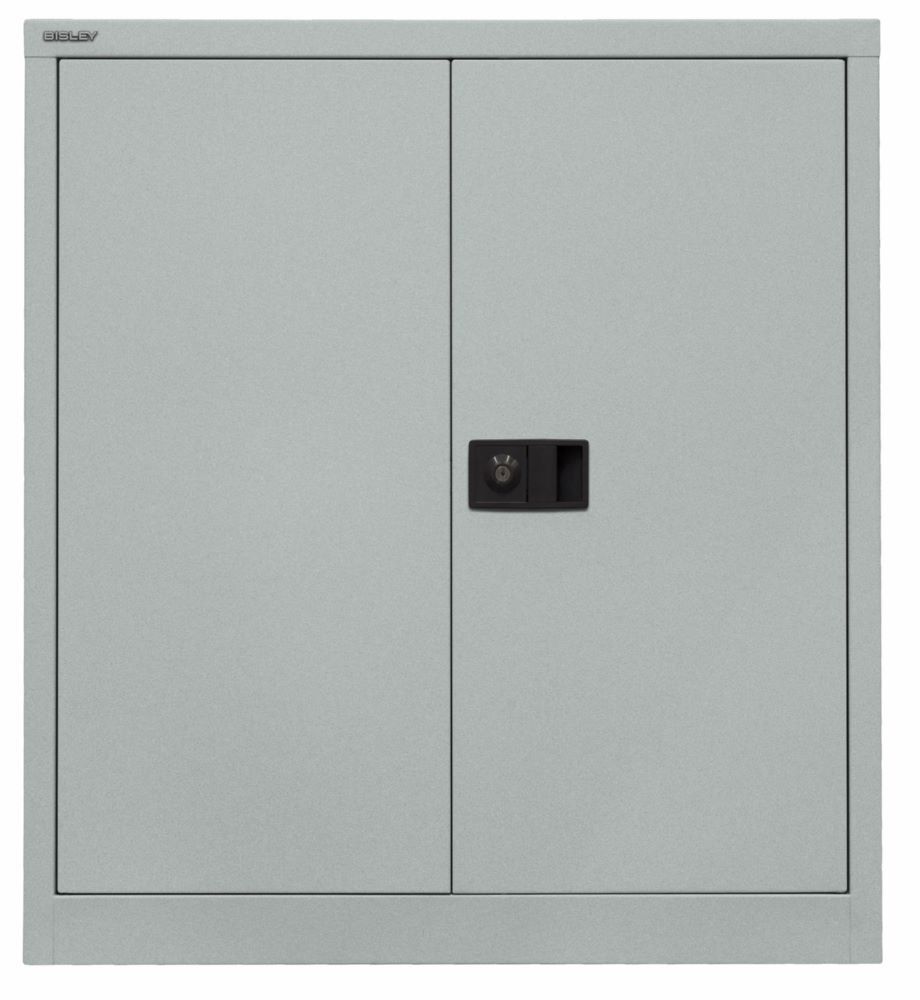 Bisley Flügeltürenschrank Universal 1 Fachboden 2 OH Farbe silber Breite 914 mm Produktbild Bisley Flügeltürenschrank Universal 1 Fachboden 2 OH Farbe silber Breite 914 mm