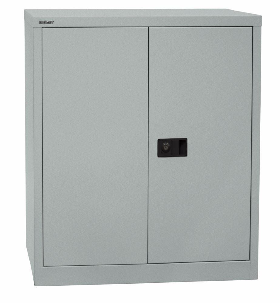 Bisley Flügeltürenschrank Universal 1 Fachboden 2 OH Farbe silber Breite 914 mm Produktbild Bisley Flügeltürenschrank Universal 1 Fachboden 2 OH Farbe silber Breite 914 mm bild 2