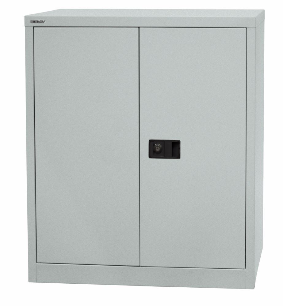 Bisley Flügeltürenschrank Universal 1 Fachboden 2 OH Farbe silber Breite 914 mm Produktbild Bisley Flügeltürenschrank Universal 1 Fachboden 2 OH Farbe silber Breite 914 mm bild 3