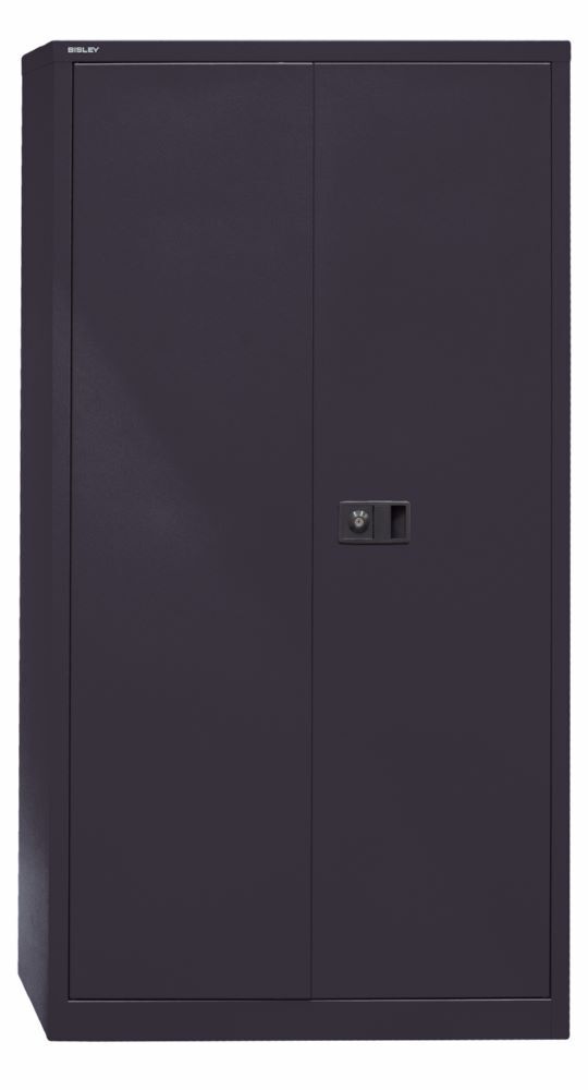 Bisley Flügeltürenschrank Universal 3 Fachböden 4 OH in schwarz Breite 914 mm Produktbild Bisley Flügeltürenschrank Universal 3 Fachböden 4 OH in schwarz Breite 914 mm bild 2