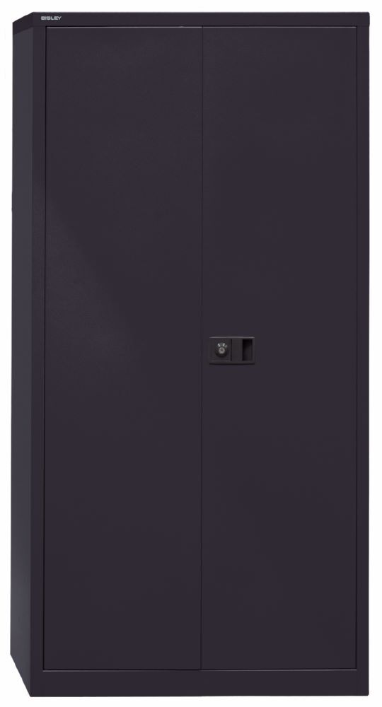 Bisley Flügeltürenschrank Universal 4 Fachböden H 1950 x B 914 x T 400 mm schwarz Produktbild Bisley Flügeltürenschrank Universal 4 Fachböden H 1950 x B 914 x T 400 mm schwarz bild 3