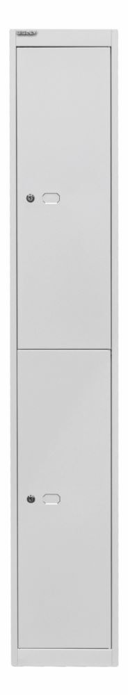 Bisley Garderobenschrank Office 1 Abteil 2 Fächer T 305 mm Farbe lichtgrau Produktbild Bisley Garderobenschrank Office 1 Abteil 2 Fächer T 305 mm Farbe lichtgrau
