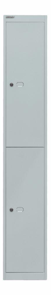 Bisley Garderobenschrank Office 1 Abteil 2 Fächer T 457 mm Farbe lichtgrau Produktbild Bisley Garderobenschrank Office 1 Abteil 2 Fächer T 457 mm Farbe lichtgrau