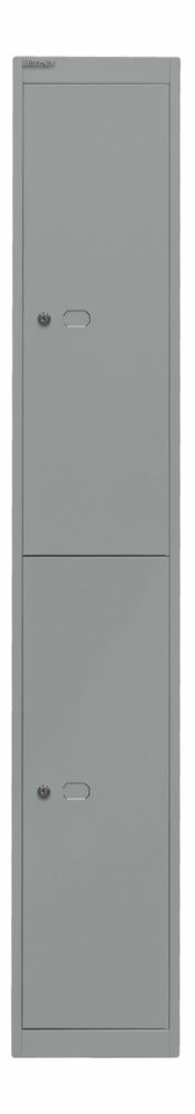 Bisley Garderobenschrank Office 1 Abteil 2 Fächer T 457 mm Farbe silber Produktbild Bisley Garderobenschrank Office 1 Abteil 2 Fächer T 457 mm Farbe silber
