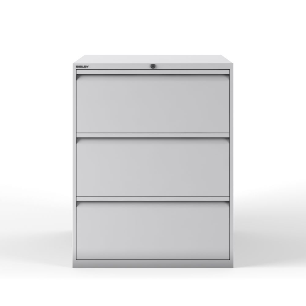 Bisley Hängeregistraturschrank doppelbahnig DIN A4 3 HR-Schubladen lichtgrau H1016 x B8 Produktbild Bisley Hängeregistraturschrank doppelbahnig DIN A4 3 HR-Schubladen lichtgrau H1016 x B8