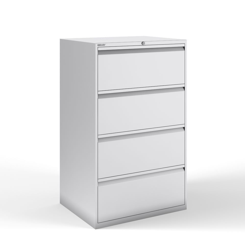 Bisley Hängeregistraturschrank doppelbahnig DIN A4 4 HR-Schubladen Farbe lichtgrau Produktbild Bisley Hängeregistraturschrank doppelbahnig DIN A4 4 HR-Schubladen Farbe lichtgrau bild 2