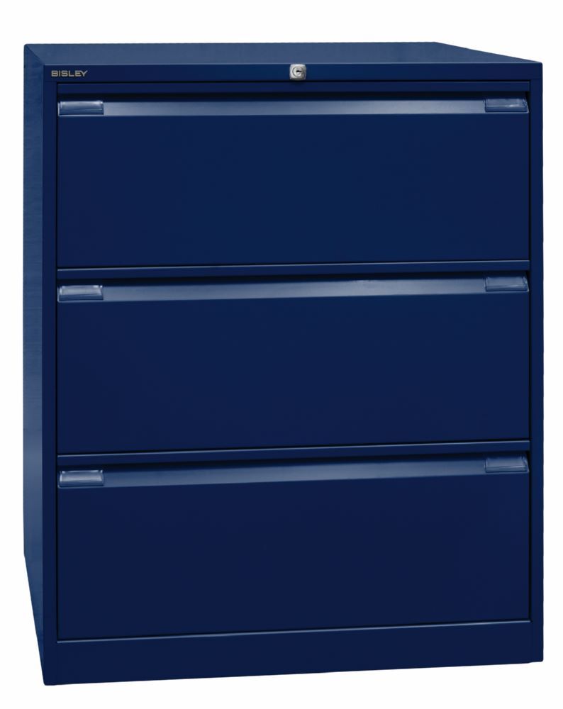 Bisley Hängeregistraturschrank DIN A4 3 HR-Schubladen H 1016 x B 800 mm Produktbild Bisley Hängeregistraturschrank DIN A4 3 HR-Schubladen H 1016 x B 800 mm bild 2