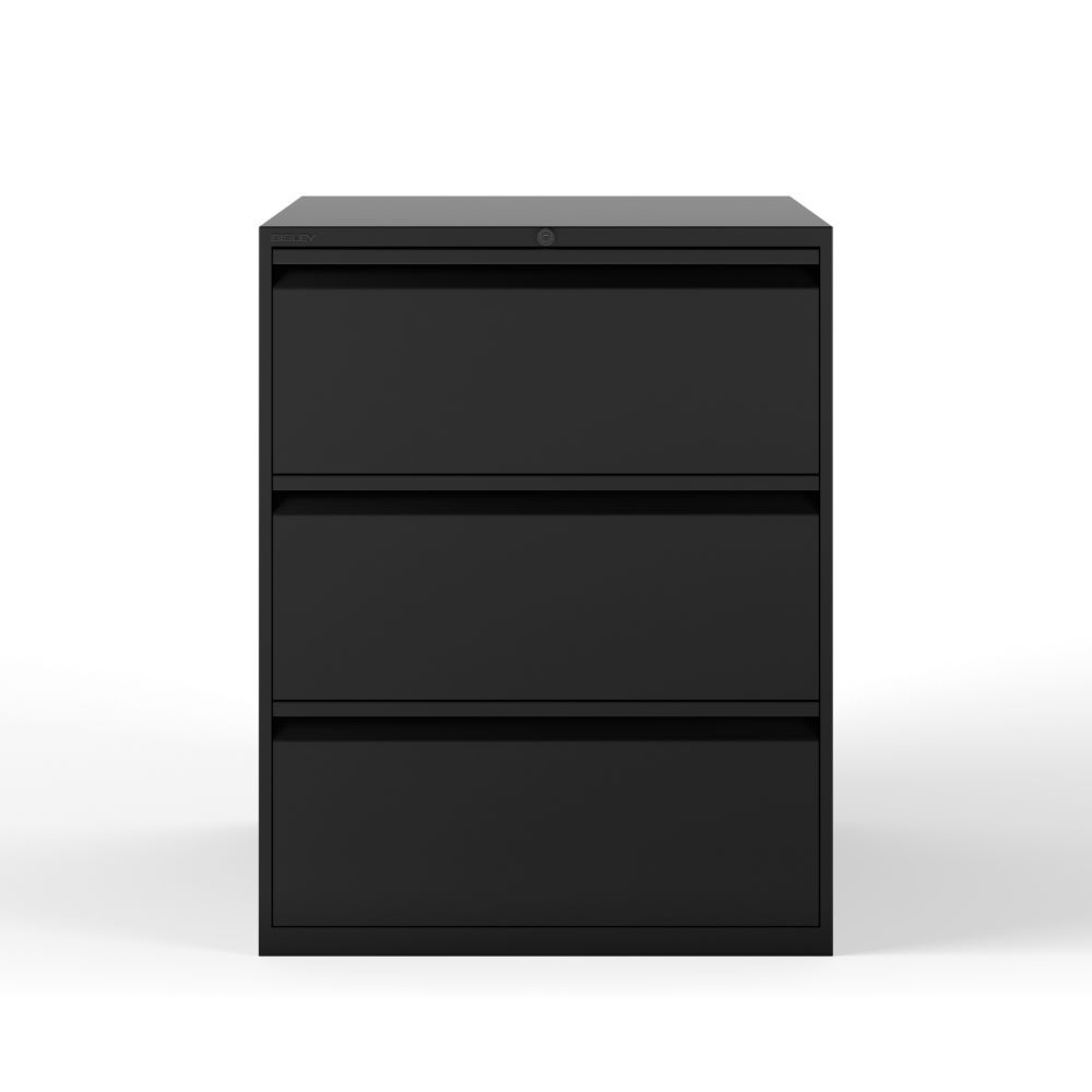 Bisley Hängeregistraturschrank DIN A4 3 HR-Schubladen in schwarz H1016 x B800 mm Produktbild Bisley Hängeregistraturschrank DIN A4 3 HR-Schubladen in schwarz H1016 x B800 mm