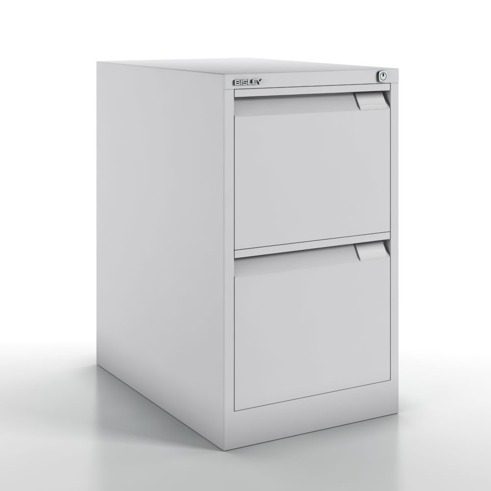 Bisley Hängeregistraturschrank DIN A4 2 HR-Schubladen Farbe lichtgrau H 711 x B 413 mm Produktbild Bisley Hängeregistraturschrank DIN A4 2 HR-Schubladen Farbe lichtgrau H 711 x B 413 mm bild 2