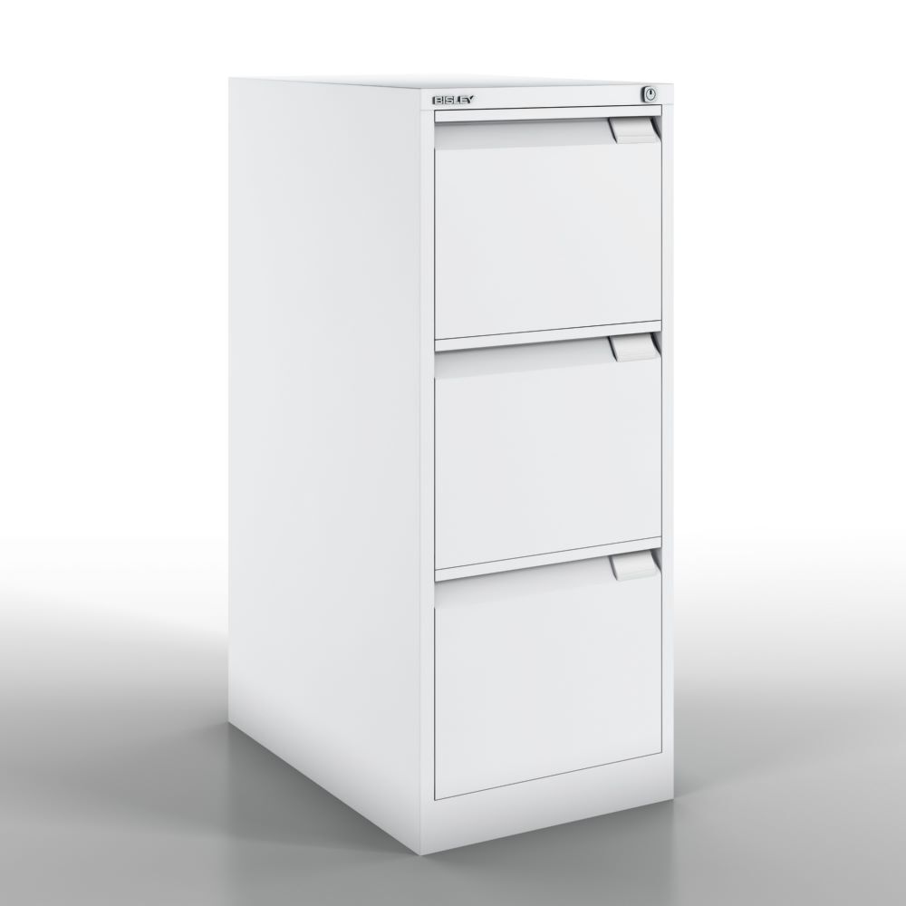 Bisley Hängeregistraturschrank DIN A4 3 HR-Schubladen Farbe lichtgrau H 1016 mm Produktbild Bisley Hängeregistraturschrank DIN A4 3 HR-Schubladen Farbe lichtgrau H 1016 mm bild 2