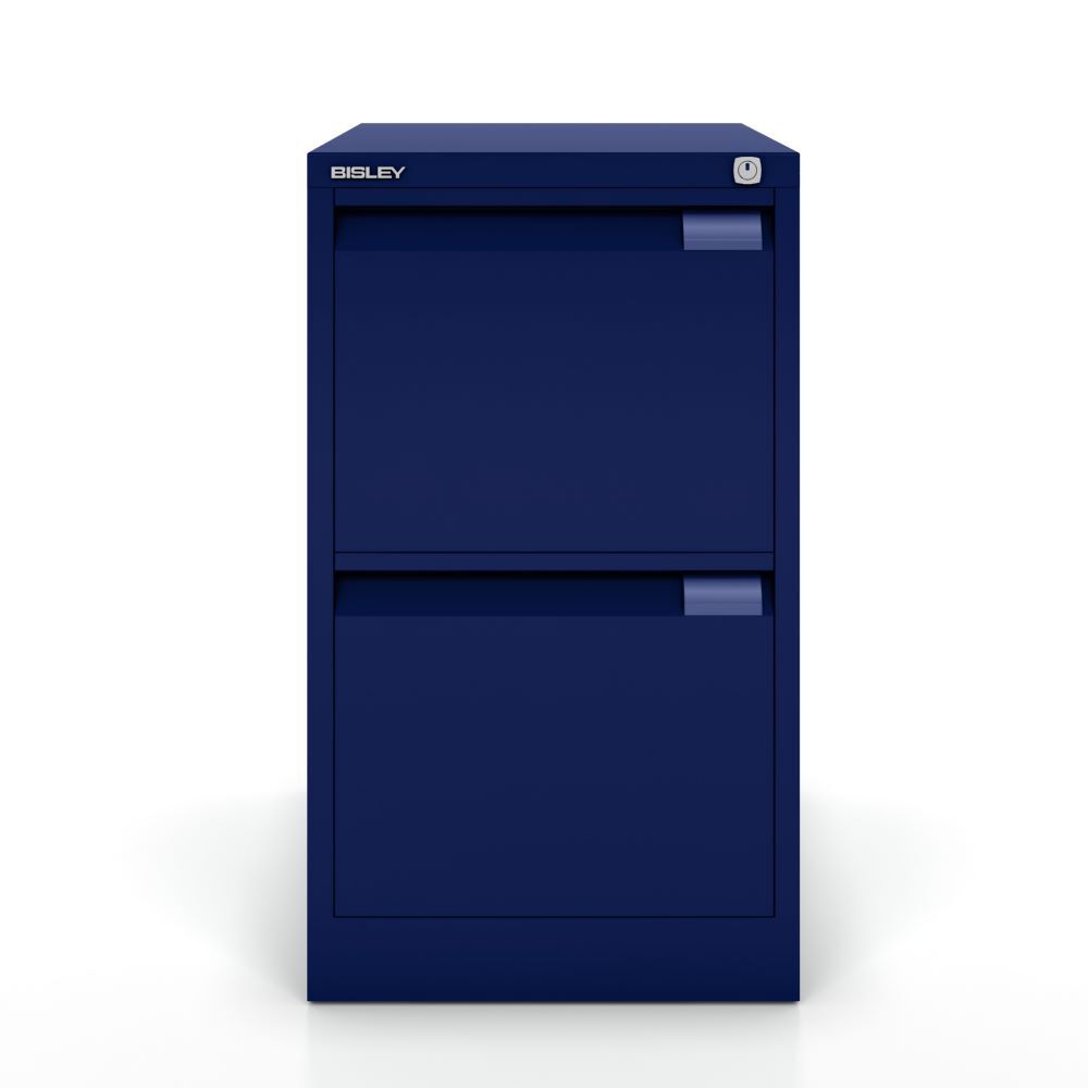 Bisley Hängeregistraturschrank DIN A4 2 HR-Schubladen oxfordblau H 711 x B 413 mm Produktbild Bisley Hängeregistraturschrank DIN A4 2 HR-Schubladen oxfordblau H 711 x B 413 mm
