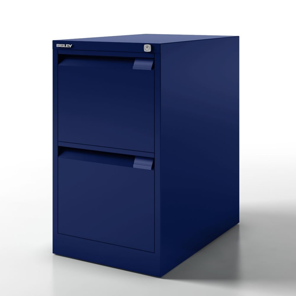 Bisley Hängeregistraturschrank DIN A4 2 HR-Schubladen oxfordblau H 711 x B 413 mm Produktbild Bisley Hängeregistraturschrank DIN A4 2 HR-Schubladen oxfordblau H 711 x B 413 mm bild 3