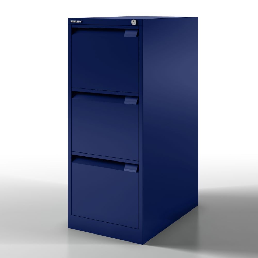 Bisley Hängeregistraturschrank DIN A4 3 HR-Schubladen Farbe oxfordblau Breite 413 mm Produktbild Bisley Hängeregistraturschrank DIN A4 3 HR-Schubladen Farbe oxfordblau Breite 413 mm bild 3