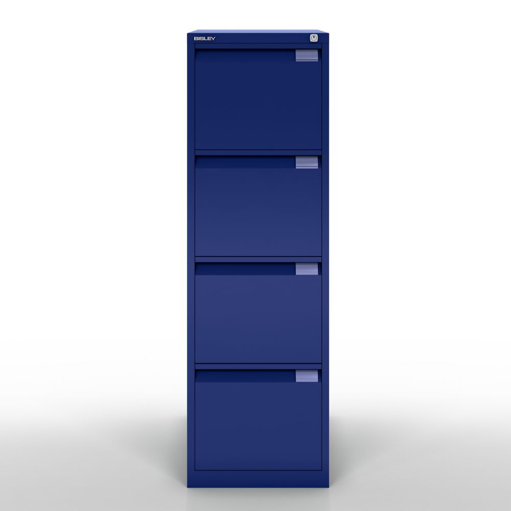 Bisley Hängeregistraturschrank DIN A4 4 HR-Schubladen Farbe oxfordblau H1321 x B413 mm Produktbild Bisley Hängeregistraturschrank DIN A4 4 HR-Schubladen Farbe oxfordblau H1321 x B413 mm