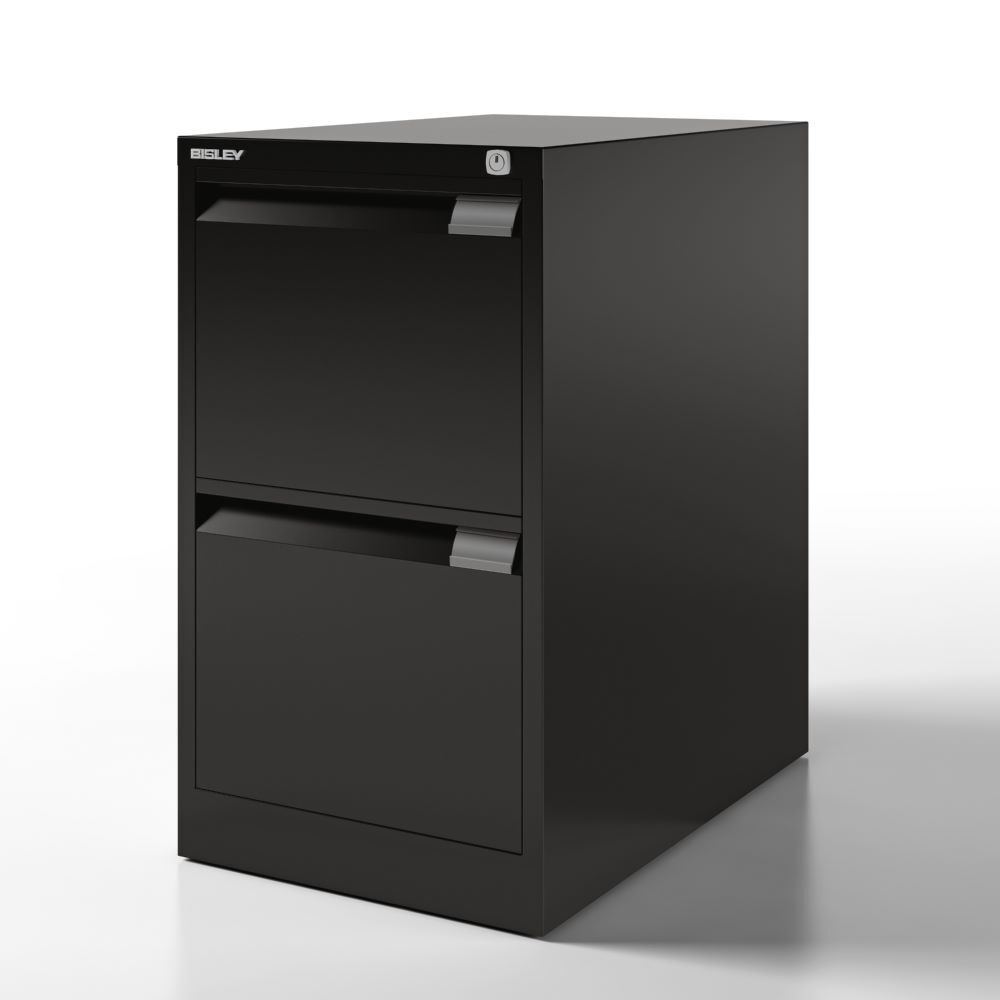 Bisley Hängeregistraturschrank einbahnig DIN A4 2 HR-Schubladen Farbe schwarz B 413 mm Produktbild Bisley Hängeregistraturschrank einbahnig DIN A4 2 HR-Schubladen Farbe schwarz B 413 mm bild 3
