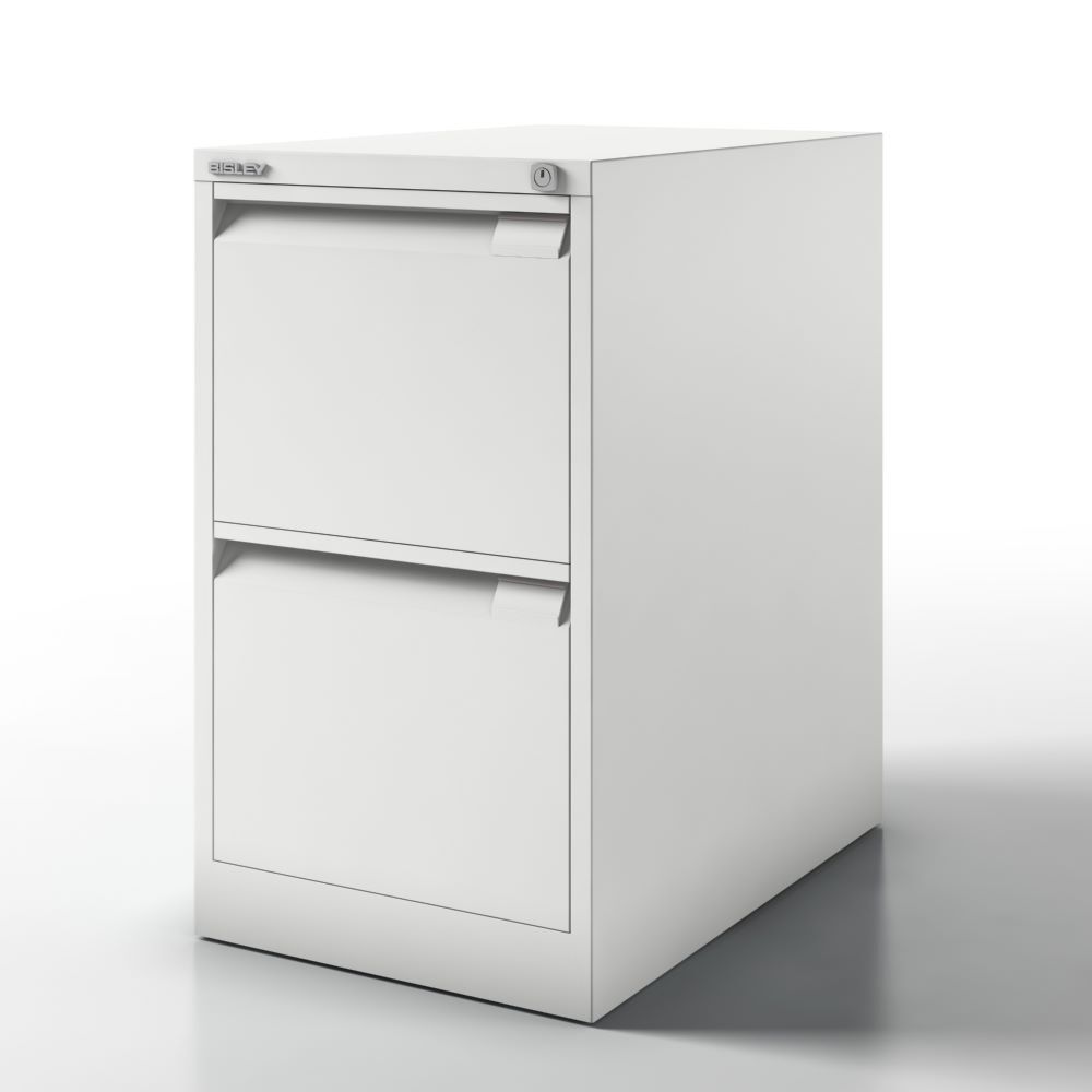 Bisley Hängeregistraturschrank einbahnig DIN A4 2 HR-Schubladen Farbe verkehrsweiß Produktbild Bisley Hängeregistraturschrank einbahnig DIN A4 2 HR-Schubladen Farbe verkehrsweiß bild 3