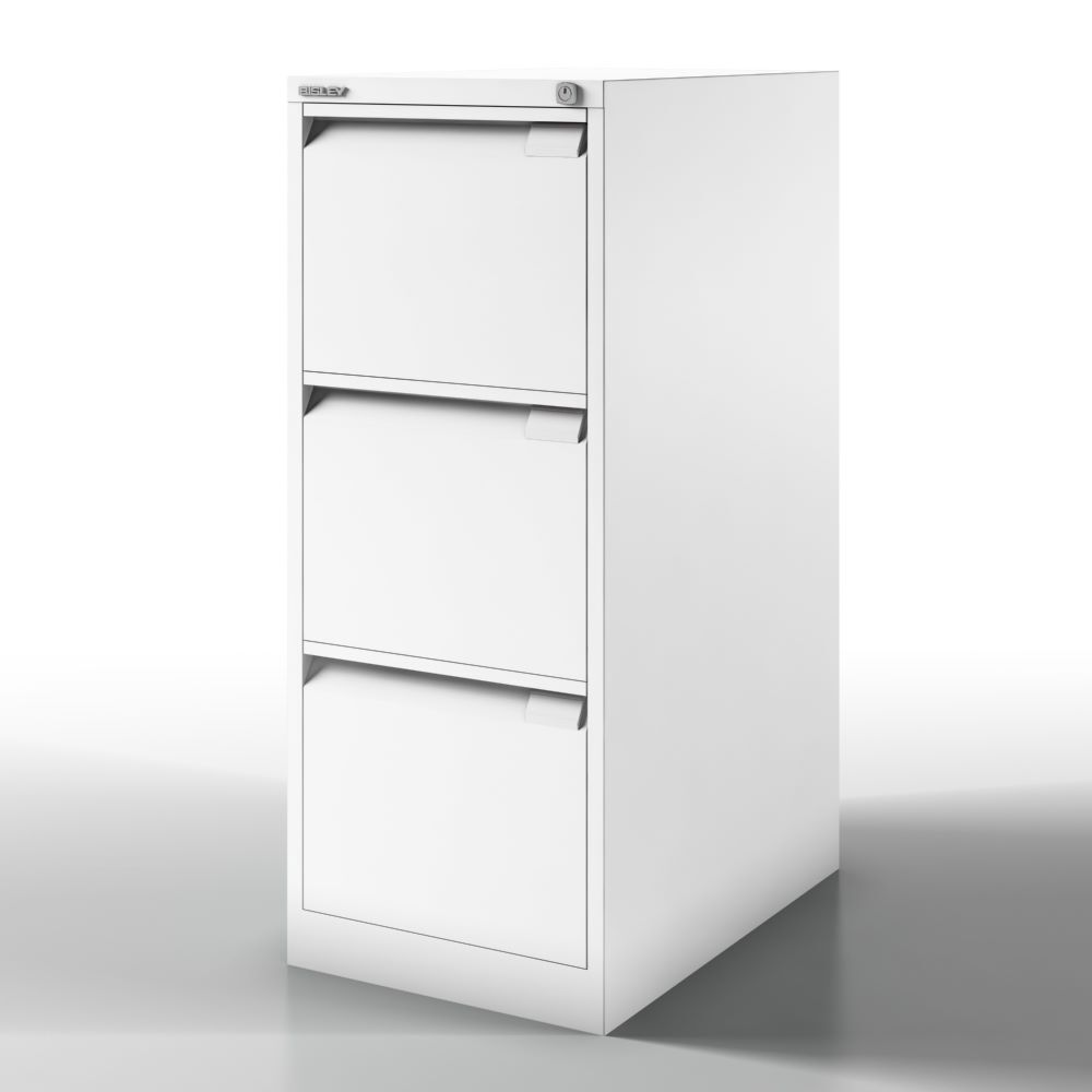 Bisley Hängeregistraturschrank DIN A4 3 HR-Schubladen Farbe verkehrsweiß Produktbild Bisley Hängeregistraturschrank DIN A4 3 HR-Schubladen Farbe verkehrsweiß bild 3