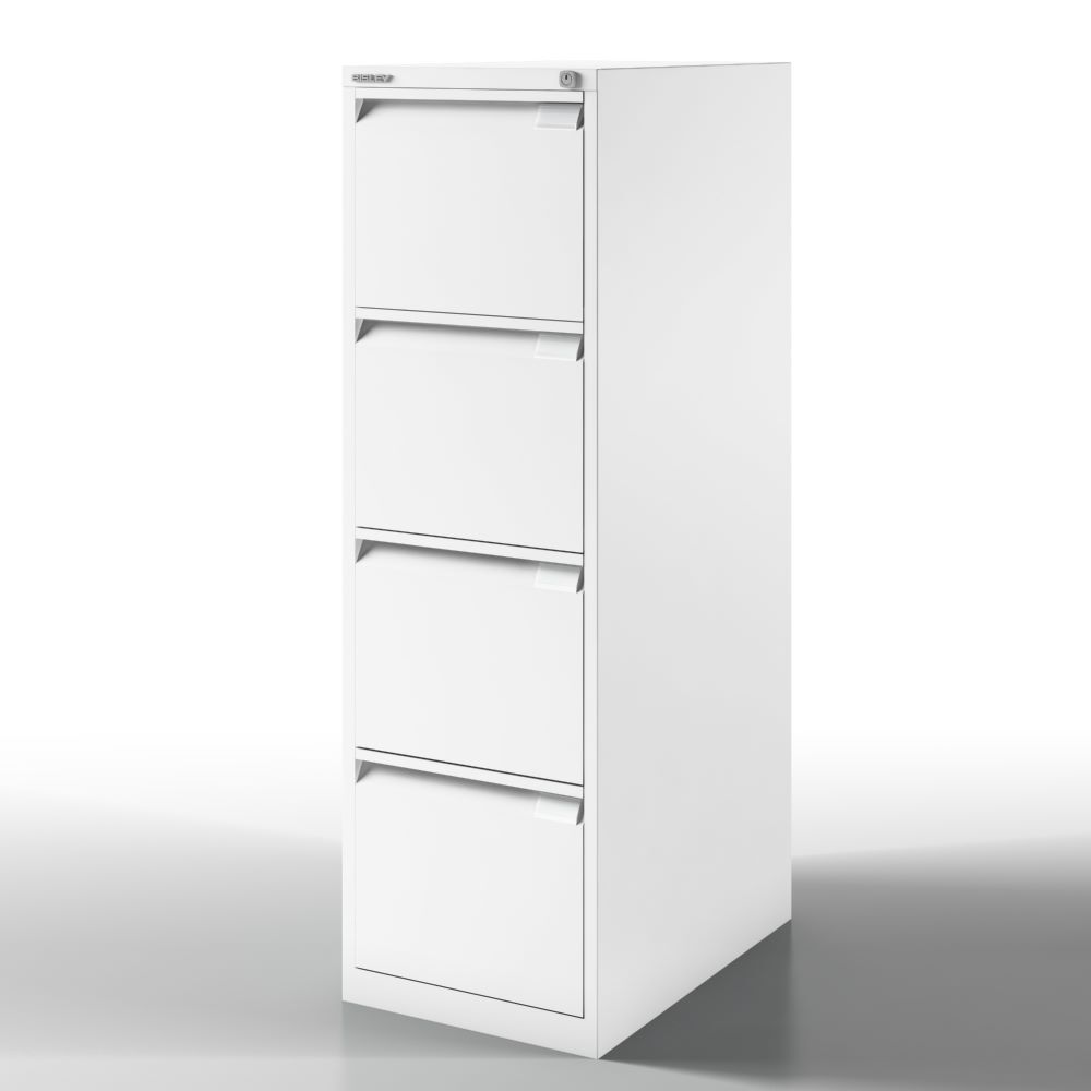Bisley Hängeregistraturschrank DIN A4 4 HR-Schubladen Farbe verkehrsweiß Produktbild Bisley Hängeregistraturschrank DIN A4 4 HR-Schubladen Farbe verkehrsweiß bild 3