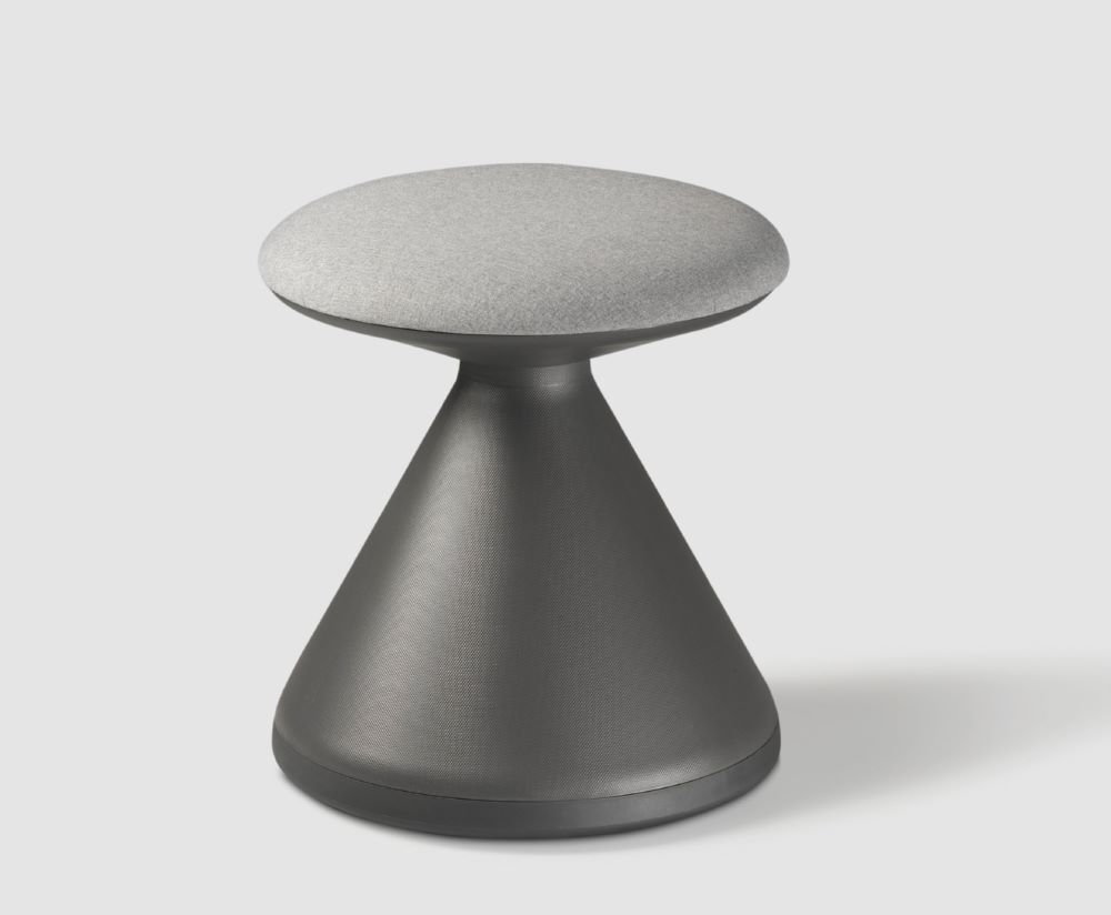 Bisley Hocker Fungus mit drehbarem Sitz grau H 460 mm T 430 mm Produktbild Bisley Hocker Fungus mit drehbarem Sitz grau H 460 mm T 430 mm