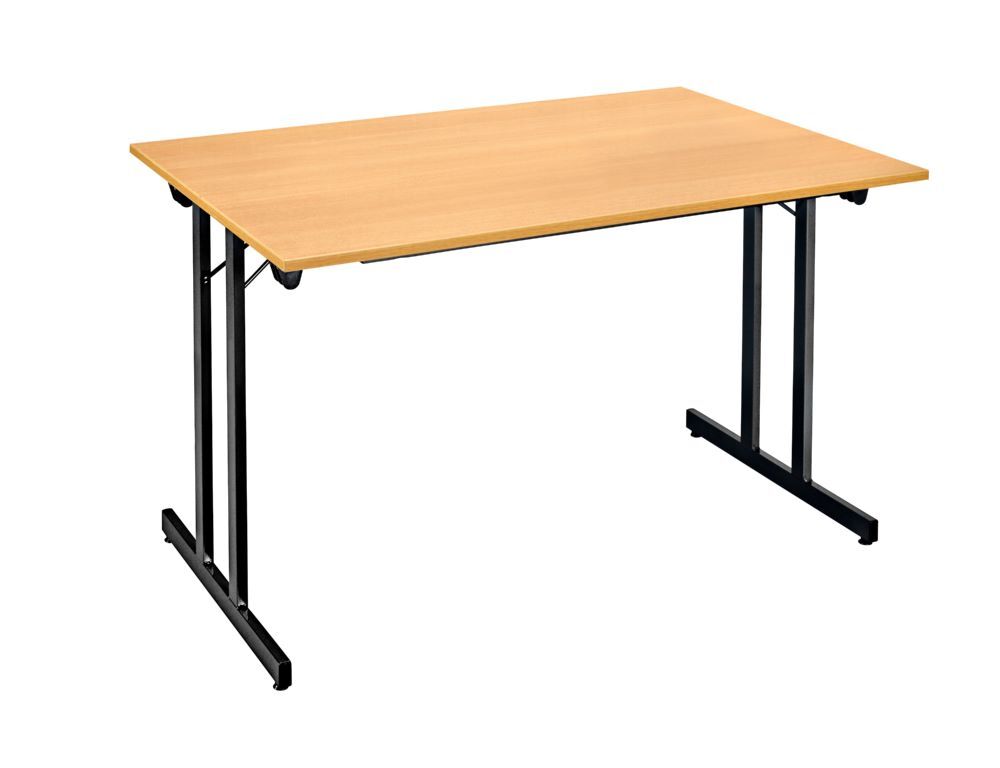 Bisley Klapptisch rechteckig mit Einrastfunktion/Verstellsperre Gestell aus Stahl Buche Produktbild Bisley Klapptisch rechteckig mit Einrastfunktion/Verstellsperre Gestell aus Stahl Buche