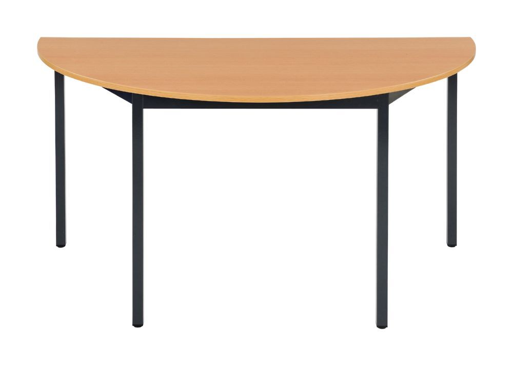 Bisley Mehrzwecktisch halbrund Gestell aus Stahl 30 x 30 mm pulverbeschichtet Produktbild Bisley Mehrzwecktisch halbrund Gestell aus Stahl 30 x 30 mm pulverbeschichtet