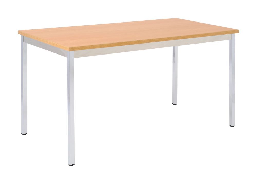 Bisley Mehrzwecktisch rechteckig Gestell aus Stahl 30 x 30 mm verchromt Produktbild Bisley Mehrzwecktisch rechteckig Gestell aus Stahl 30 x 30 mm verchromt