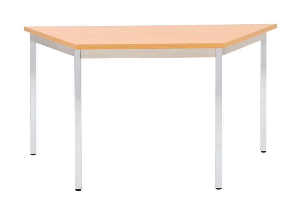 Bisley Mehrzwecktisch Trapez Gestell aus Stahl 30 x 30 mm verchromt H 740 x B 1200 mm Produktbild Bisley Mehrzwecktisch Trapez Gestell aus Stahl 30 x 30 mm verchromt H 740 x B 1200 mm