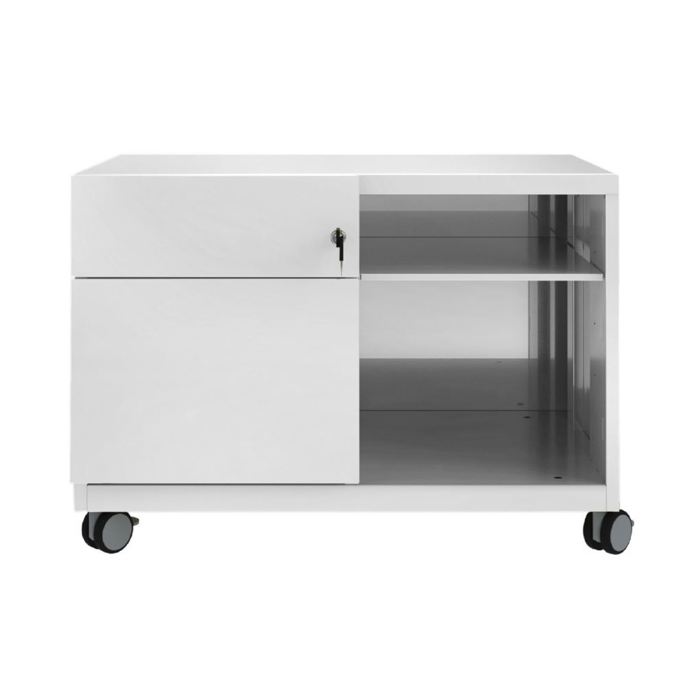 Bisley Note Caddy Rollschrank 800 x 490 mm mit Fächer lichtgrau Produktbild Bisley Note Caddy Rollschrank 800 x 490 mm mit Fächer lichtgrau