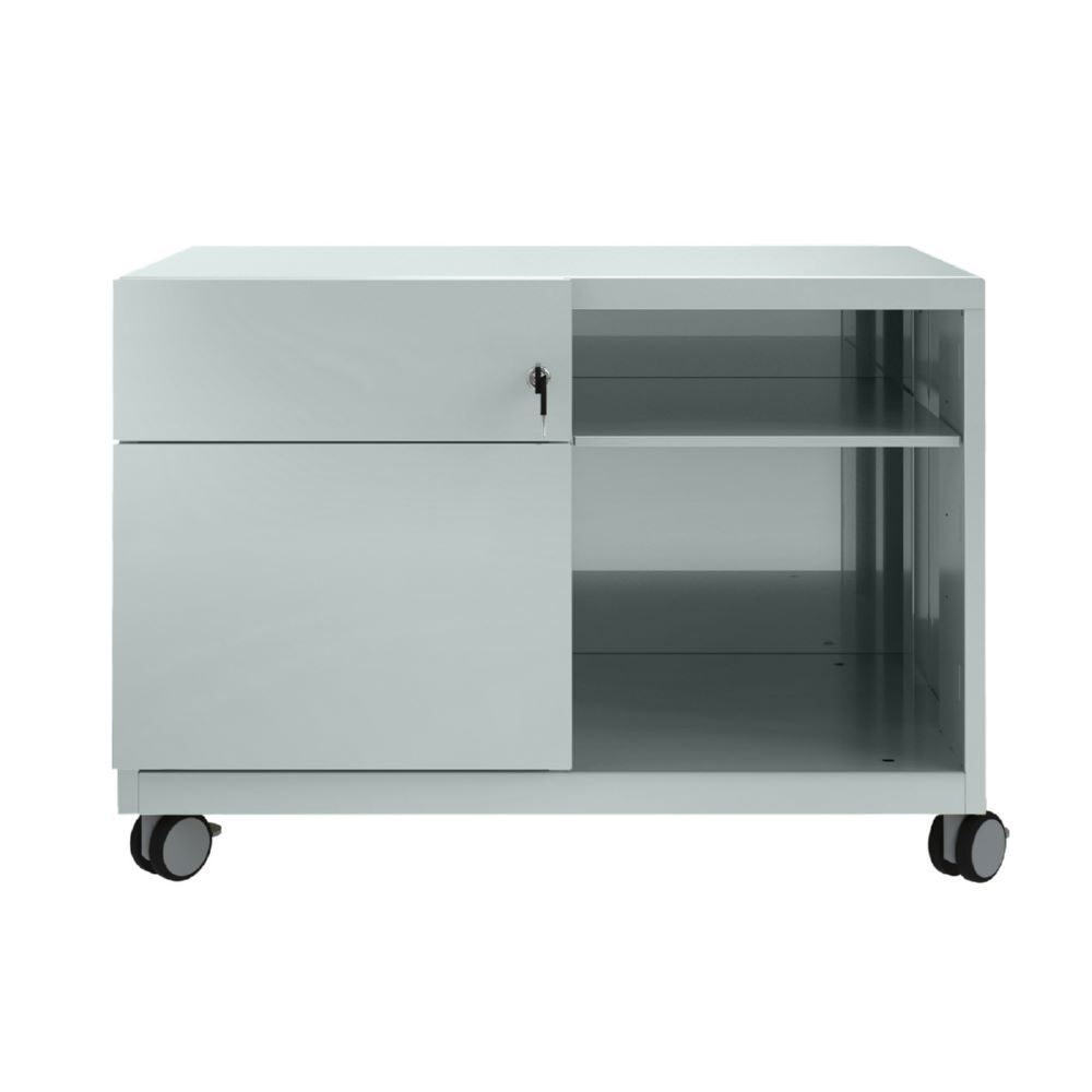 Bisley Rollschrank Note Caddy 800 x 490 mm mit Fächer silber Produktbild Bisley Rollschrank Note Caddy 800 x 490 mm mit Fächer silber