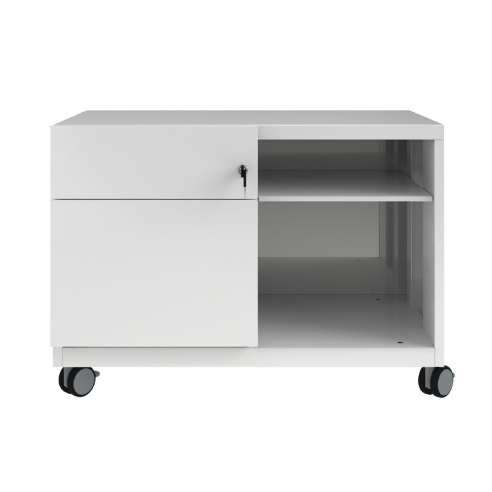 Bisley Note Caddy Rollschrank 800 x 490 mm mit Fächer verkehrsweiß Produktbild Bisley Note Caddy Rollschrank 800 x 490 mm mit Fächer verkehrsweiß