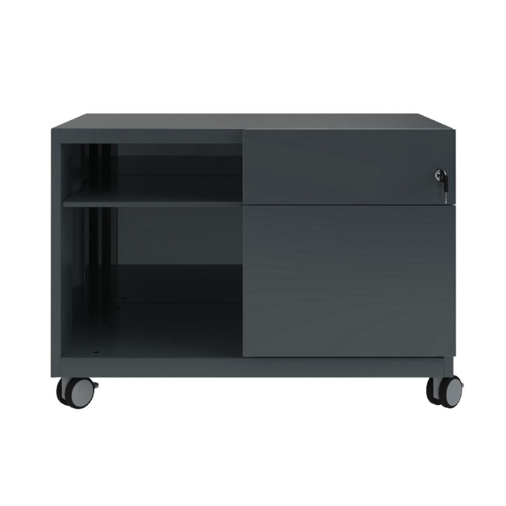 Bisley Note Caddy Rollschrank mit Schubladen 800 x 490 mm anthrazitgrau Produktbild Bisley Note Caddy Rollschrank mit Schubladen 800 x 490 mm anthrazitgrau