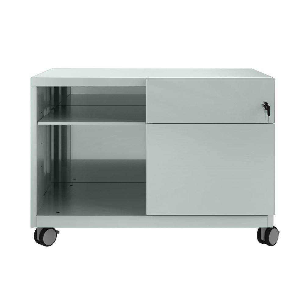 Bisley Note Caddy Rollschrank 800 x 490 mm mit Fächer silber Produktbild Bisley Note Caddy Rollschrank 800 x 490 mm mit Fächer silber