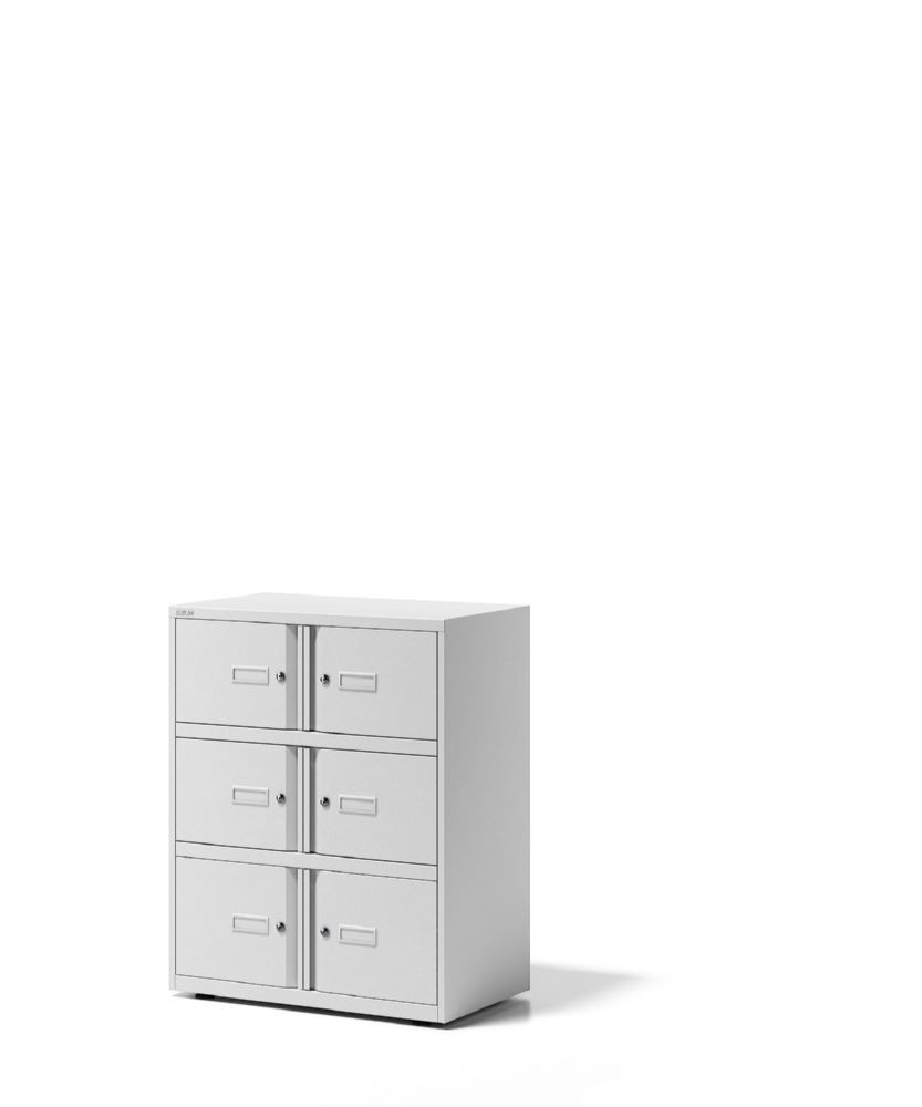Bisley Schließfachschrank Essentials 6 Türen 4 x H 267 &und 2 x H 304 mm Produktbild Bisley Schließfachschrank Essentials 6 Türen 4 x H 267 &und 2 x H 304 mm