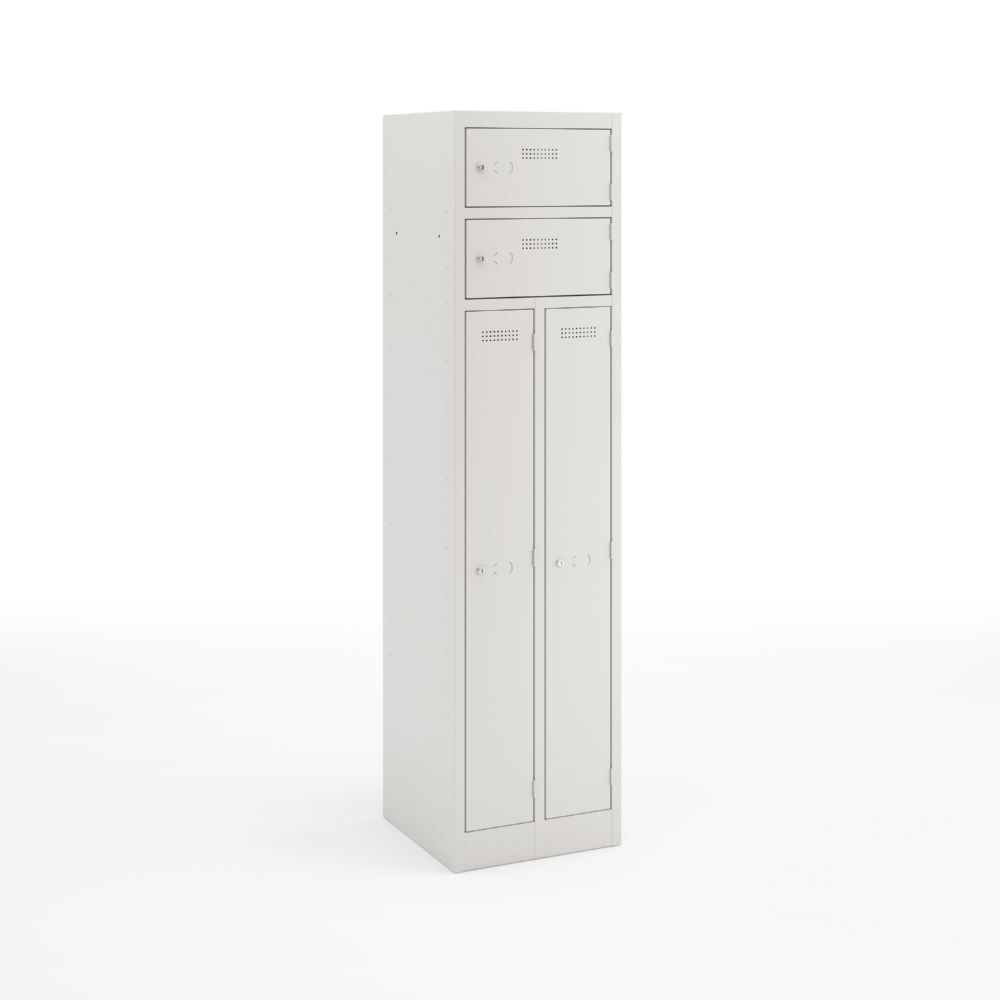 Bisley Primary Lockers Garderobenkombination 2 Abteile 2 zusätzliche Einzelfächer Produktbild Bisley Primary Lockers Garderobenkombination 2 Abteile 2 zusätzliche Einzelfächer