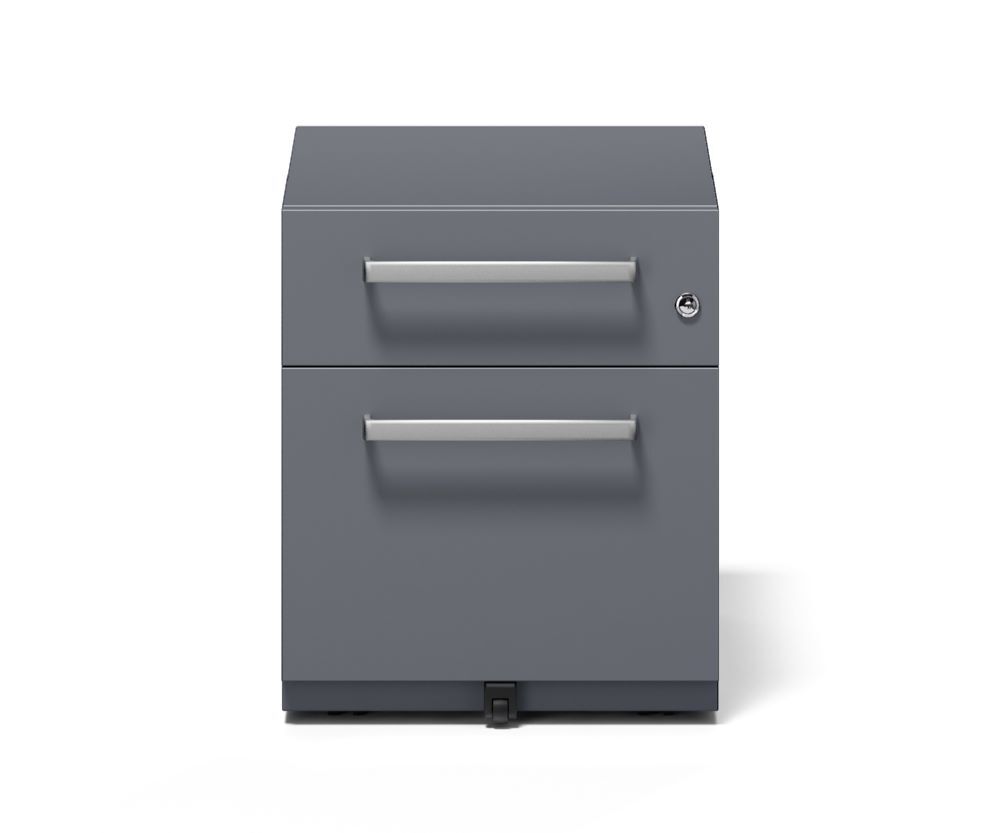 Bisley Rollcontainer Note mit Griff 1 Schublade H495 x B420 x T565 mm anthrazitgrau Produktbild Bisley Rollcontainer Note mit Griff 1 Schublade H495 x B420 x T565 mm anthrazitgrau