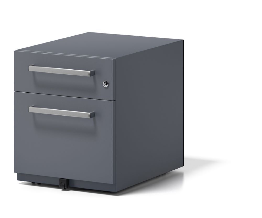 Bisley Rollcontainer Note mit Griff 1 Schublade H495 x B420 x T565 mm anthrazitgrau Bisley Rollcontainer Note mit Griff 1 Schublade H495 x B420 x T565 mm anthrazitgrau