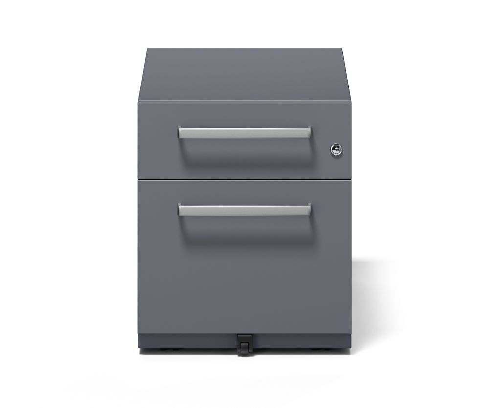 Bisley Rollcontainer Note mit Griff 1 Schublade H495 x B420 x T775 mm grau Produktbild Bisley Rollcontainer Note mit Griff 1 Schublade H495 x B420 x T775 mm grau