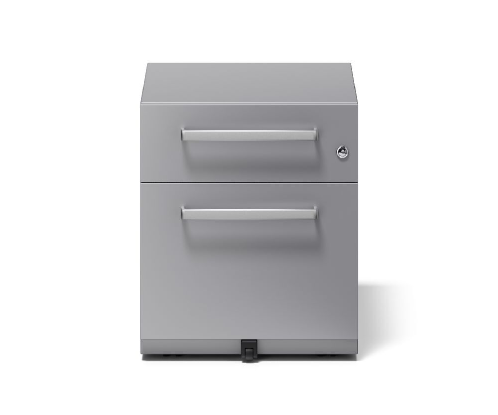 Bisley Rollcontainer Note mit Griff 1 Schublade silber H495 x B420 x T565 mm Produktbild Bisley Rollcontainer Note mit Griff 1 Schublade silber H495 x B420 x T565 mm
