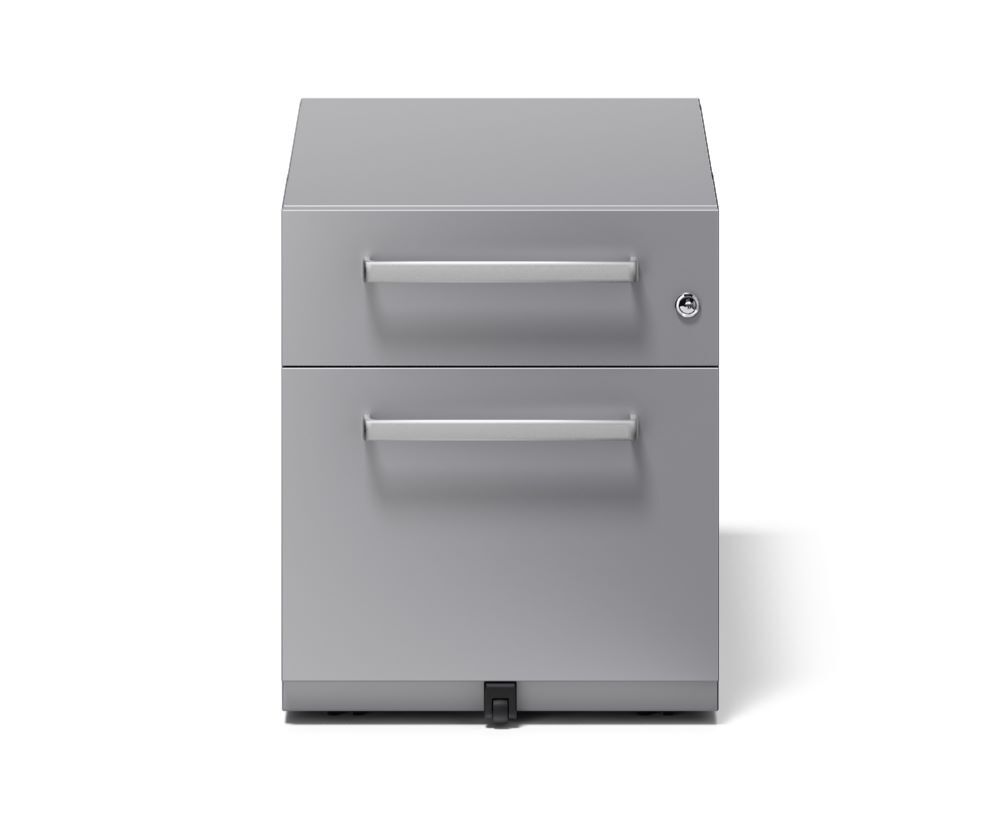 Bisley Rollcontainer Note mit Griff H 495 x B 420 x T 775 mm silber Produktbild Bisley Rollcontainer Note mit Griff H 495 x B 420 x T 775 mm silber