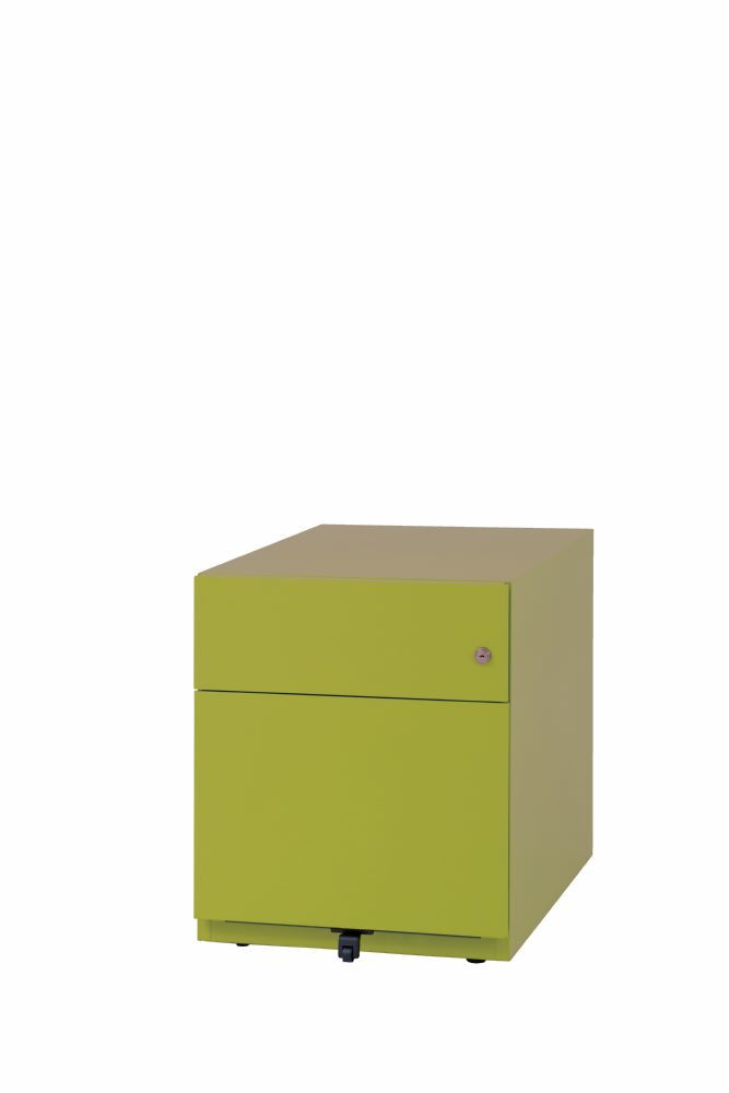 Bisley Rollcontainer Note mit Griffleiste 1 Schublade grün H 495 x B 420 x T 565 mm Produktbild Bisley Rollcontainer Note mit Griffleiste 1 Schublade grün H 495 x B 420 x T 565 mm