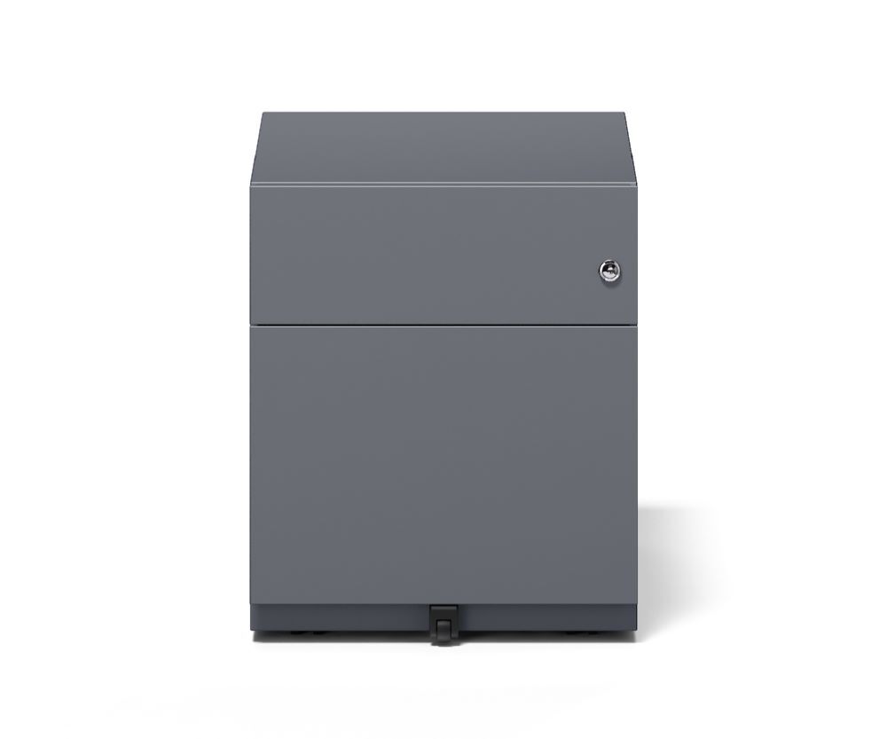 Bisley Rollcontainer Note mit Griffleiste anthrazitgrau H 495 x B 420 x T 565 mm Produktbild Bisley Rollcontainer Note mit Griffleiste anthrazitgrau H 495 x B 420 x T 565 mm