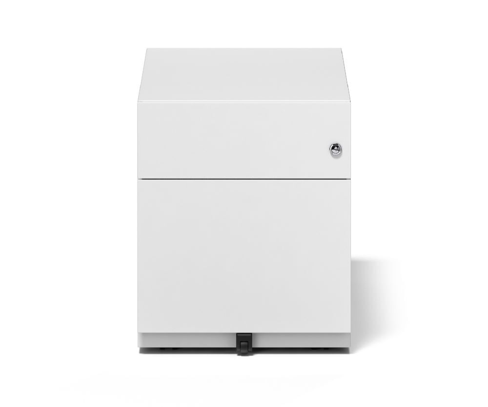 Bisley Rollcontainer Note mit Griffleiste H 495 x B 420 x T 775 mm verkehrsweiß Produktbild Bisley Rollcontainer Note mit Griffleiste H 495 x B 420 x T 775 mm verkehrsweiß