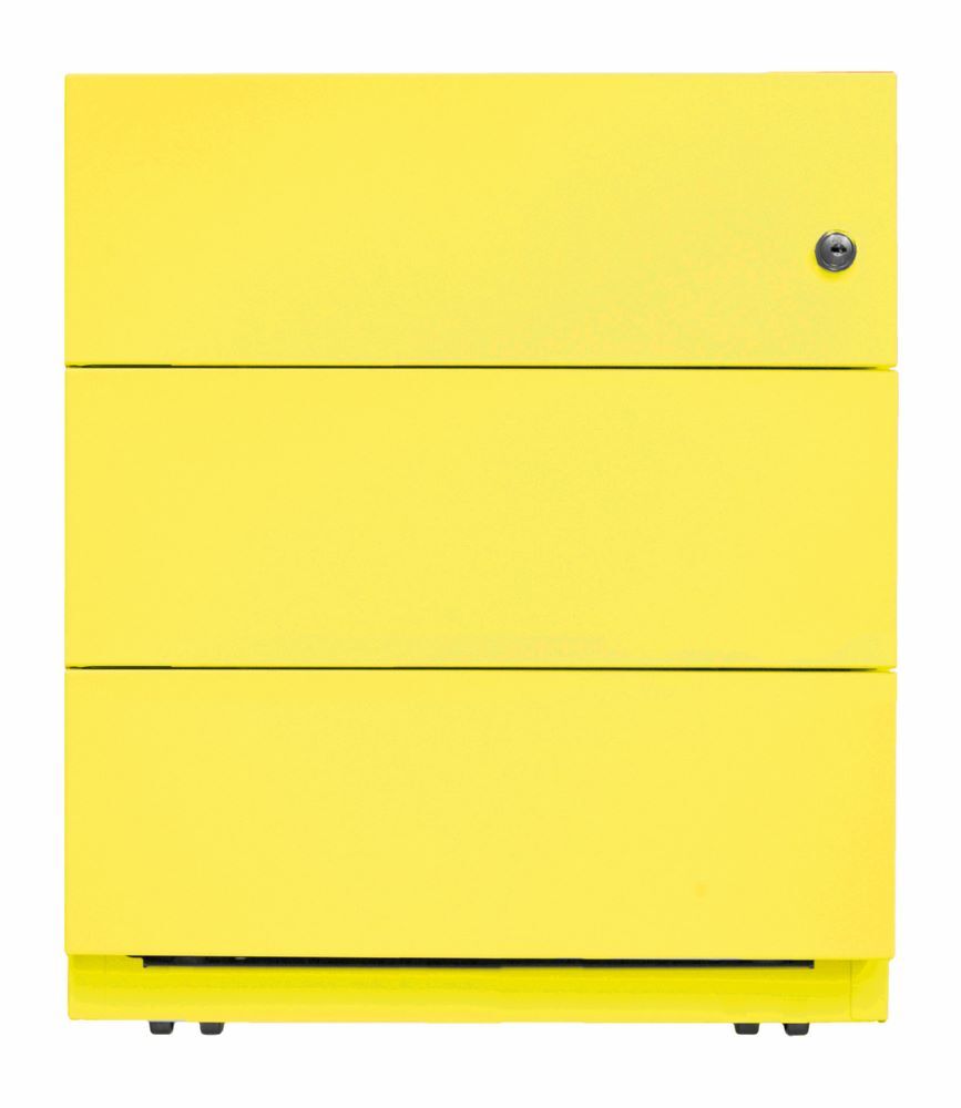 Bisley Rollcontainer Note mit Griffleiste H 495 x B 420 x T 565 mm zinkgelb Produktbild Bisley Rollcontainer Note mit Griffleiste H 495 x B 420 x T 565 mm zinkgelb