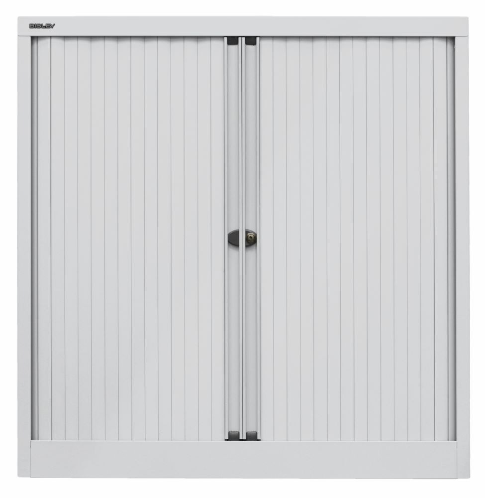 Bisley Rollladenschrank EuroTambour 2 Fachböden B 1000 mm lichtgrau Produktbild Bisley Rollladenschrank EuroTambour 2 Fachböden B 1000 mm lichtgrau