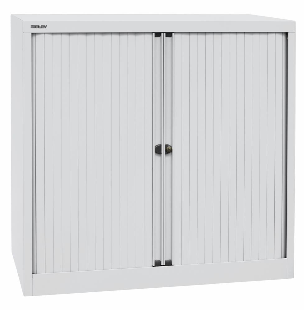 Bisley Rollladenschrank EuroTambour 2 Fachböden B 1000 mm lichtgrau Produktbild Bisley Rollladenschrank EuroTambour 2 Fachböden B 1000 mm lichtgrau bild 2