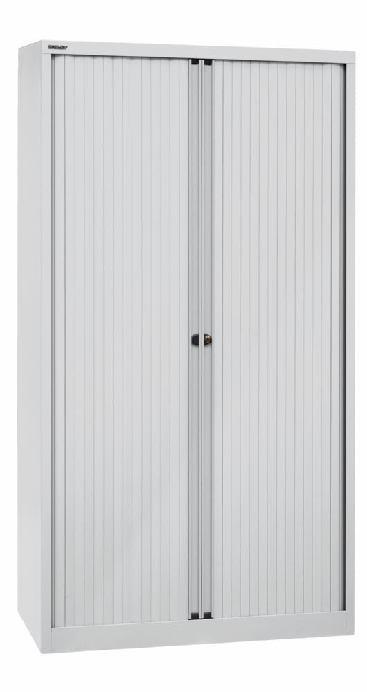Bisley Rollladenschrank EuroTambour 4 Fachböden B 1000 mm lichtgrau Produktbild Bisley Rollladenschrank EuroTambour 4 Fachböden B 1000 mm lichtgrau bild 2