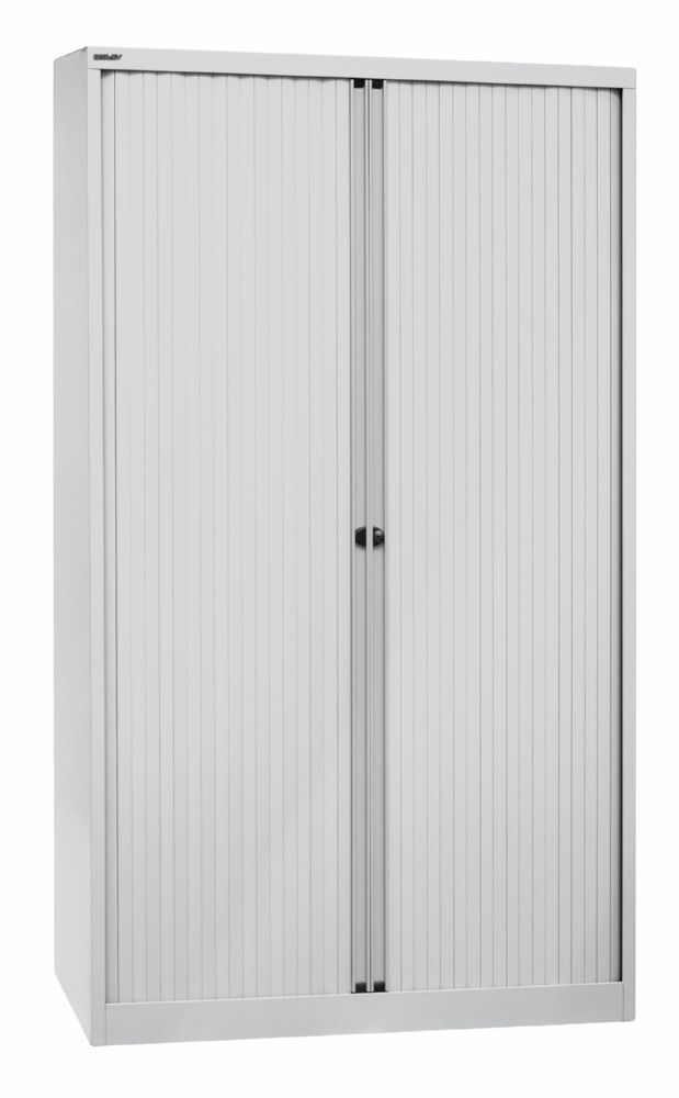 Bisley Rollladenschrank EuroTambour 4 Fachböden B 1200 mm lichtgrau Produktbild Bisley Rollladenschrank EuroTambour 4 Fachböden B 1200 mm lichtgrau bild 2