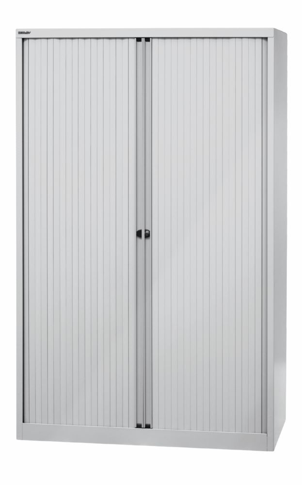 Bisley Rollladenschrank EuroTambour 4 Fachböden B 1200 mm lichtgrau Produktbild Bisley Rollladenschrank EuroTambour 4 Fachböden B 1200 mm lichtgrau bild 3
