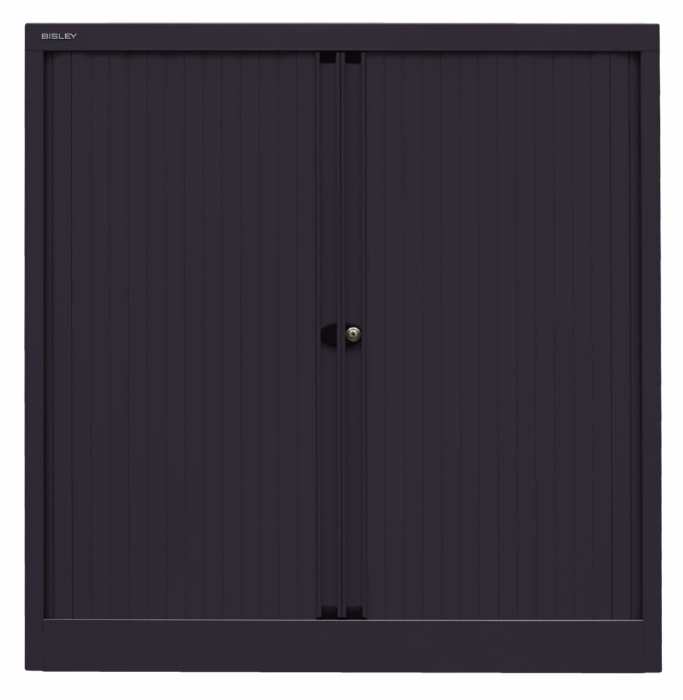 Bisley Rollladenschrank EuroTambour 2 Fachböden B 1000 mm schwarz Produktbild Bisley Rollladenschrank EuroTambour 2 Fachböden B 1000 mm schwarz
